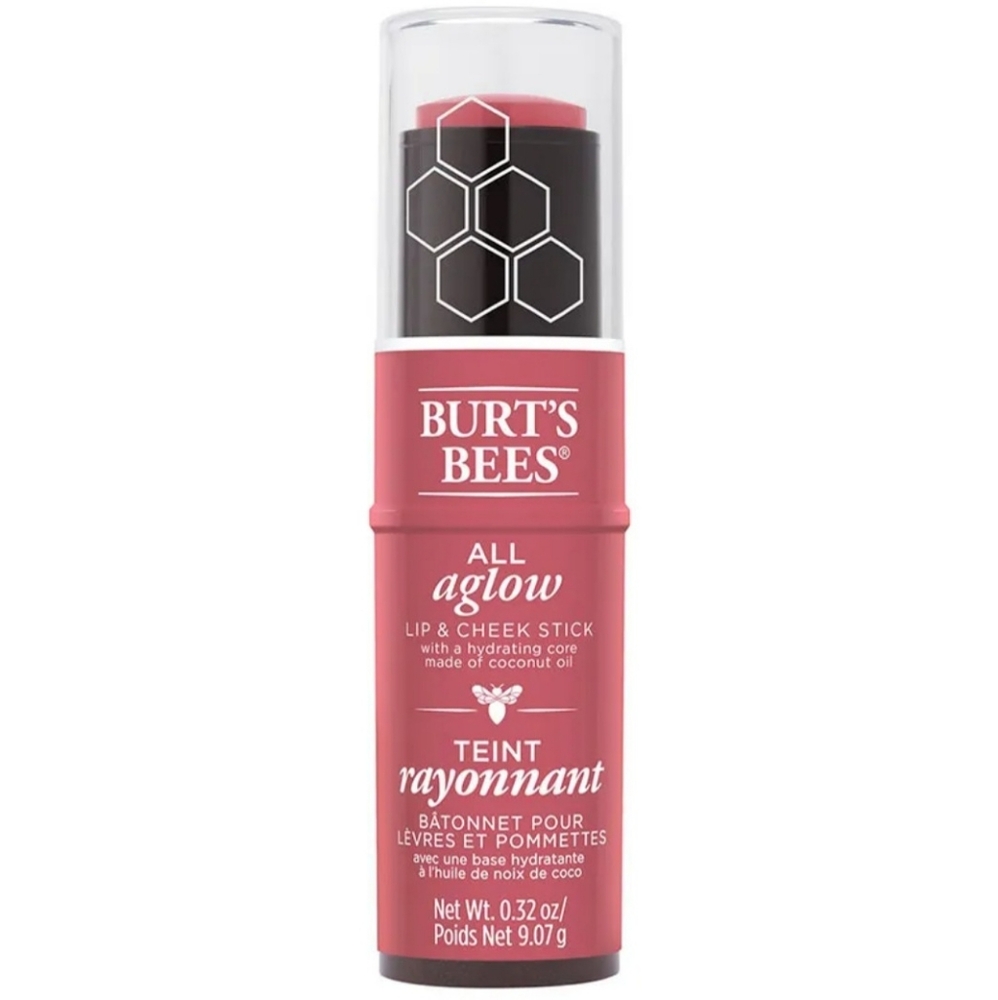 Burt's Bees All Aglow Lip & Cheek Stick Hydrating Core 1251 Peony Pool 0.32 oz